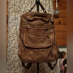 Free People East End Leather Backpack